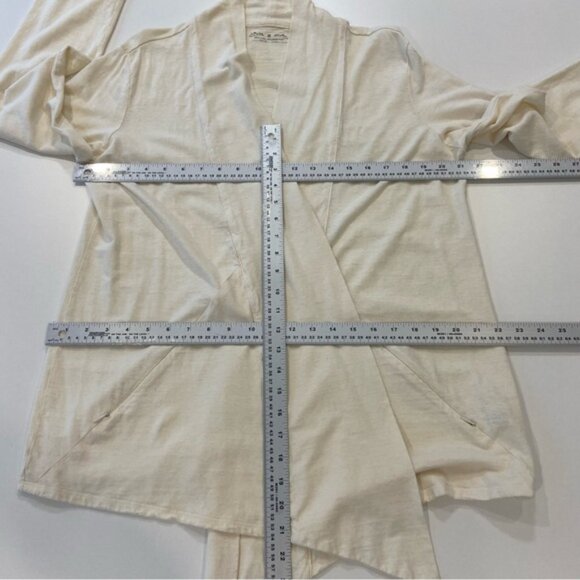 Royal Robbins sweater cardigan wrap hemp and organic cotton cream neutral medium - Picture 12 of 14